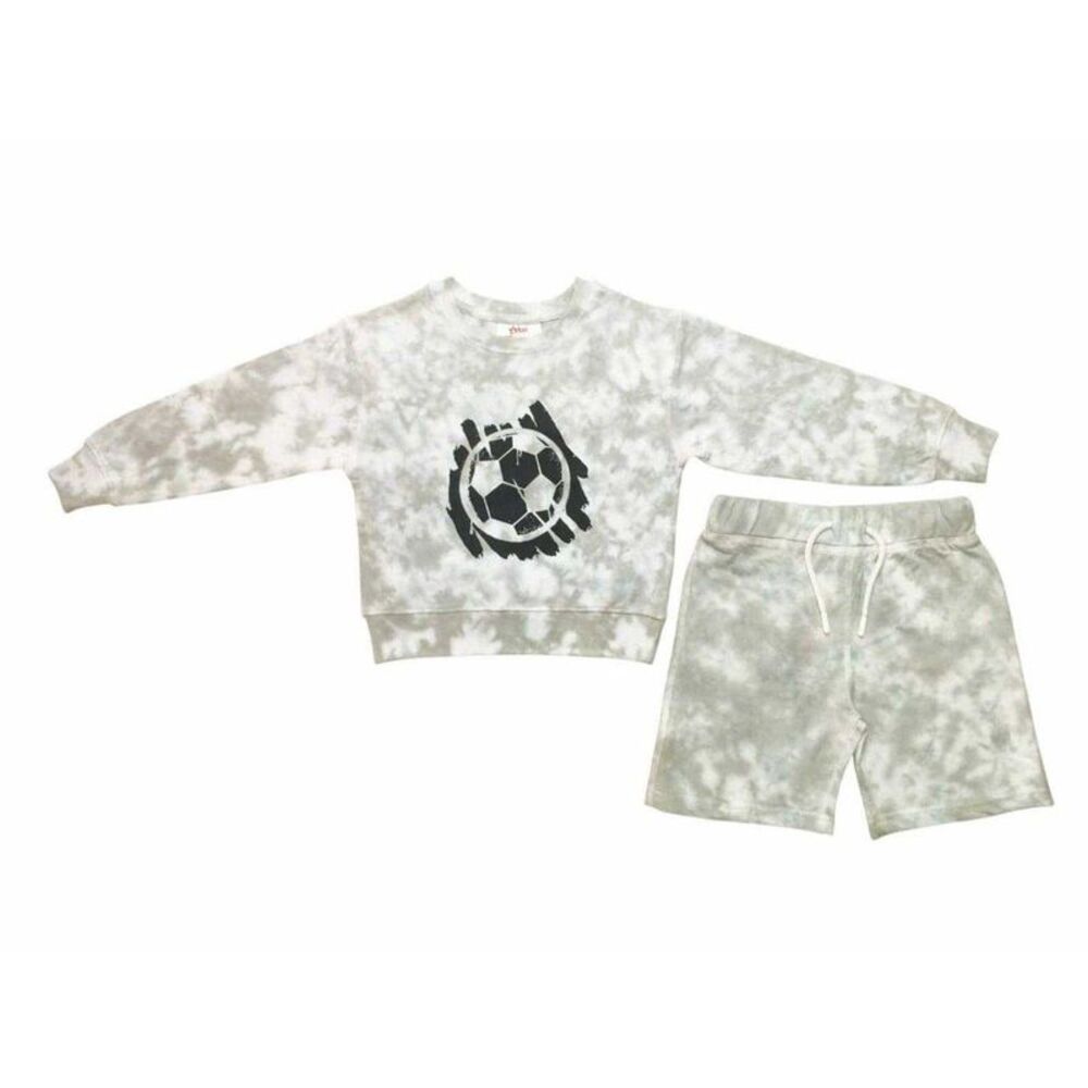 Star Childrens/Kids Tie Dye Regular Long-Sleeved Sweatshirt and Shorts Set / Gre
